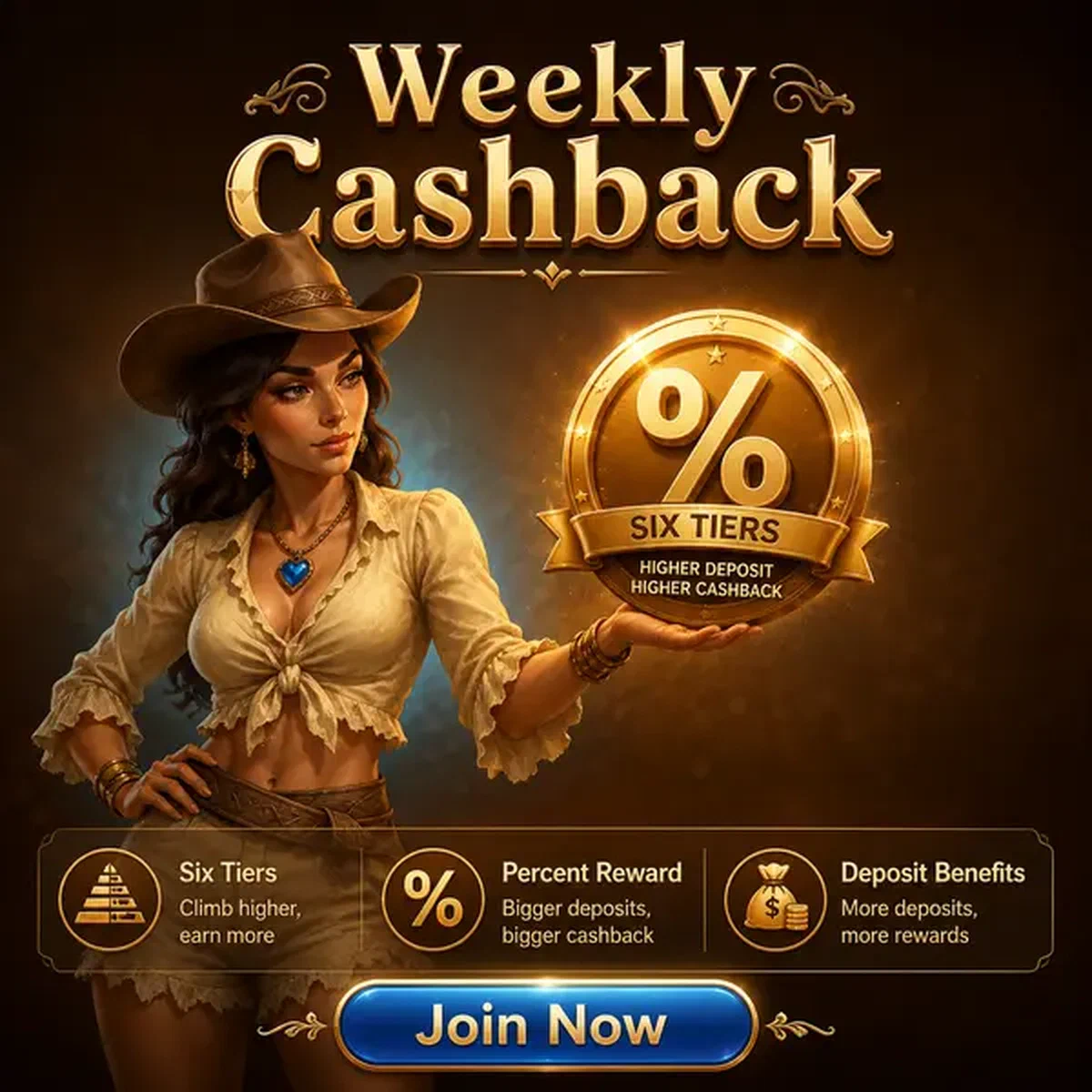 The Prospector examines golden cashback bonus tiers at Weekly Cashback Rhythm Casino